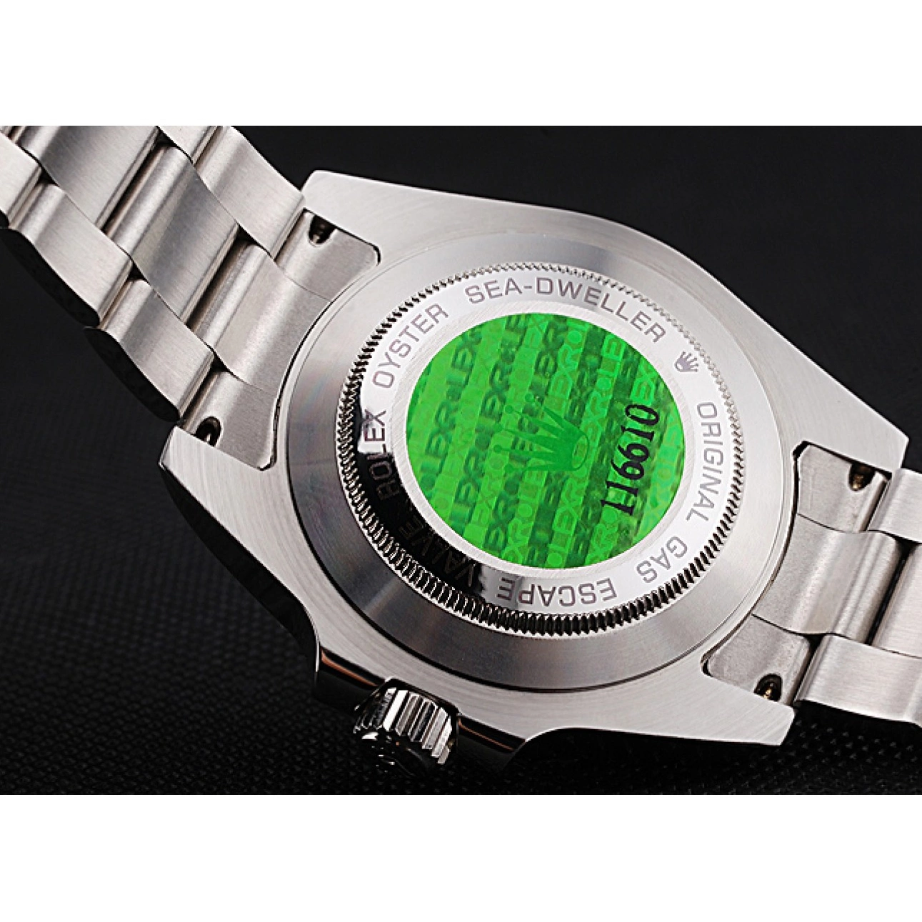 Aaa replica Steel Dwellerr Sky Case Stainless And Rolex 622837 Dial Black Bracelet 0815